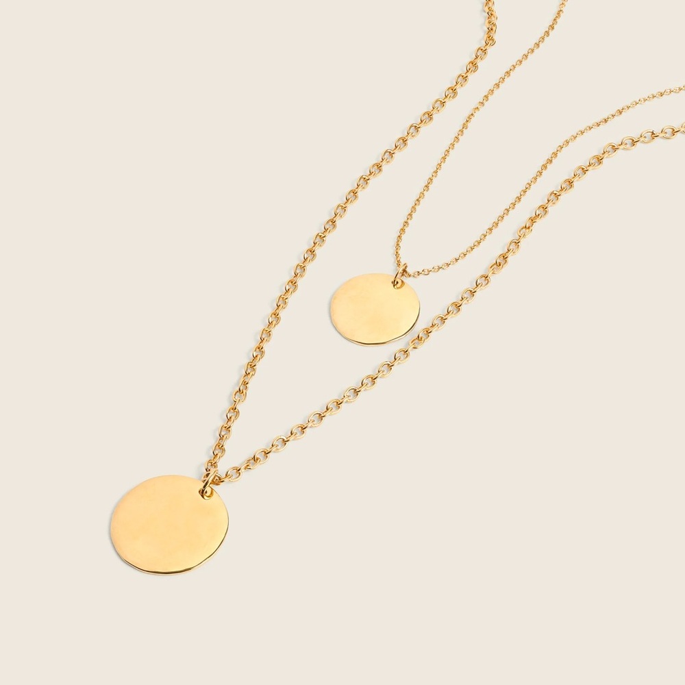 Vintage J Crew Gold Double Layer Coin Necklace